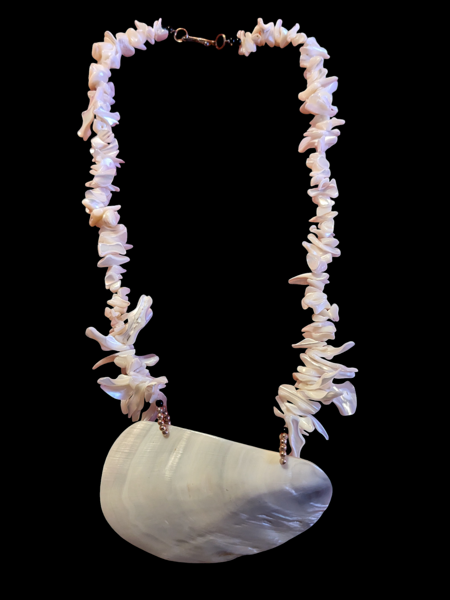 Large Mother of Pearl statement necklace.